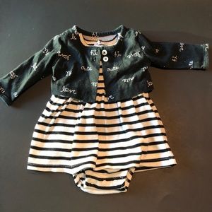 Striped Dress with little Cardigan